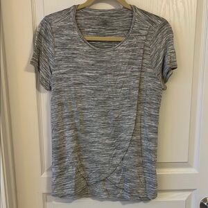 Gray Short Sleeve Women's Top